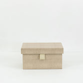 Close-up of Isla PU leather storage box showing fine stitching and velvet-lined interior